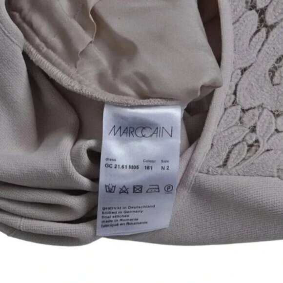 Marc Cain Lace Bodice Dress  Blush Pink Floral US Size 4 - Picture 11 of 15